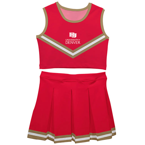 Denver Pioneers Vive La Fete Game Day Maroon Sleeveless Cheerleader Set