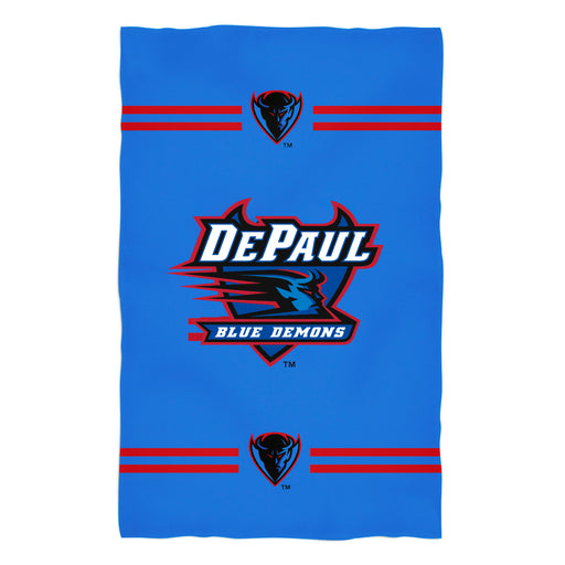 Depaul Blue Demons Vive La Fete Game Day Absorvent Premium Blue Beach Bath Towel 51 x 32" Logo and Stripes" - Vive La Fête - Online Apparel Store