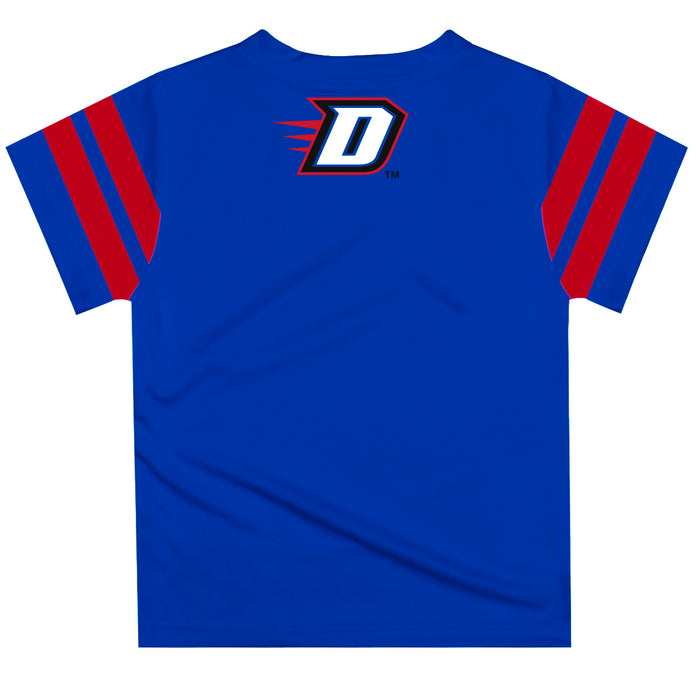 Depaul Blue Demons Vive La Fete Boys GameDay Blue Short Sleeve Tee with Stripes on Sleeves - Vive La Fête - Online Apparel Store