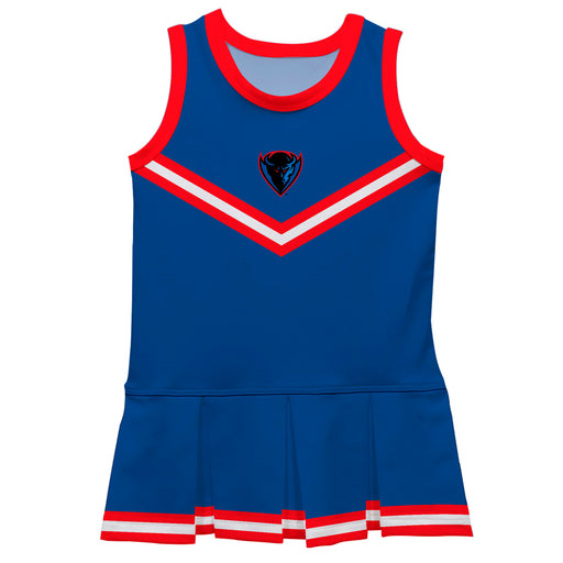 Depaul Blue Demons Vive La Fete Game Day Blue Sleeveless Cheerleader Dress