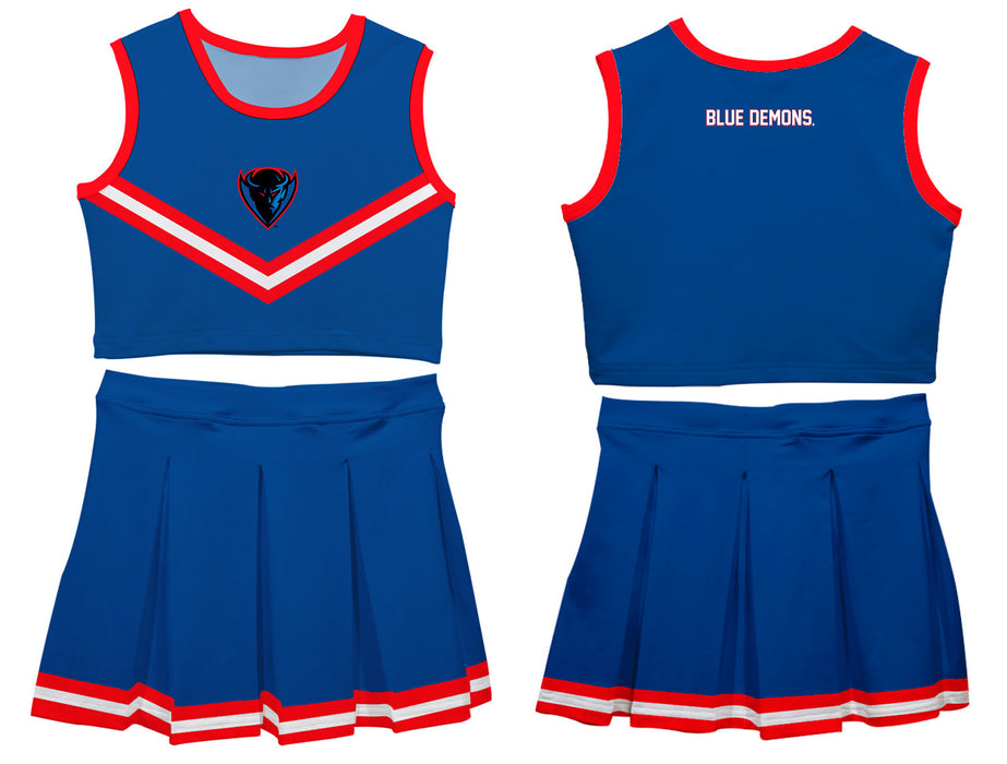 Depaul Blue Demons Vive La Fete Game Day Blue Sleeveless Cheerleader Set - Vive La Fête - Online Apparel Store