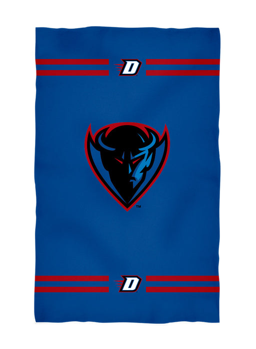 Depaul Blue Demons Vive La Fete Game Day Absorbent Premium Blue Beach Bath Towel 31 x 51 Logo and Stripes
