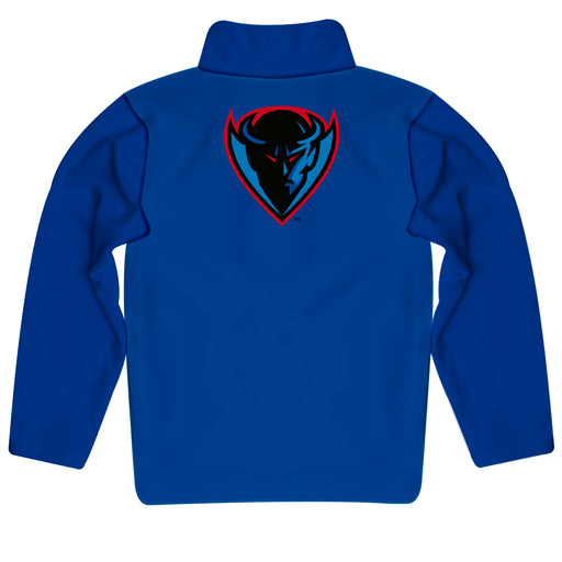 Depaul Blue Demons Vive La Fete Game Day Solid Blue Quarter Zip Pullover Sleeves - Vive La Fête - Online Apparel Store