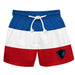 Depaul Blue Demons Vive La Fete Blue White Red Stripes Swimtrunks V1