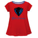 Depaul Blue Demons Vive La Fete Girls Game Day Short Sleeve Red Top with School Logo and Name