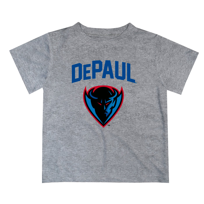Depaul Blue Demons Vive La Fete Boys Game Day V2 Heather Gray  Short Sleeve Tee Shirt