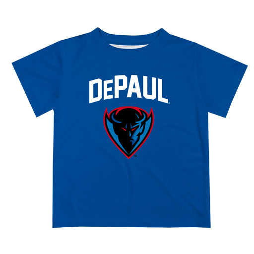 Depaul Blue Demons Vive La Fete Boys Game Day V2 Blue Short Sleeve Tee Shirt