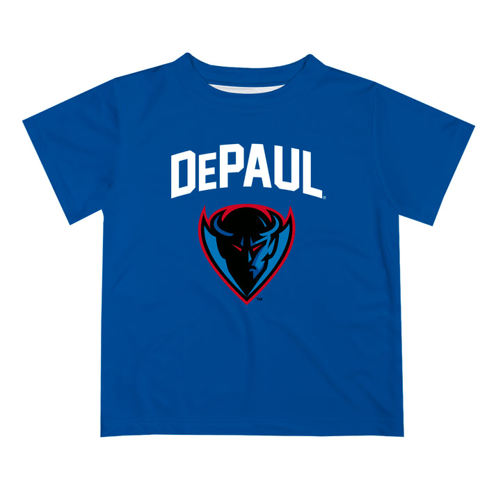 Depaul Blue Demons Vive La Fete Boys Game Day V2 Blue Short Sleeve Tee Shirt