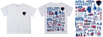 Depaul Blue Demons Hand Sketched Vive La Fete Impressions Artwork Boys Blue Short Sleeve Tee Shirt - Vive La Fête - Online Apparel Store