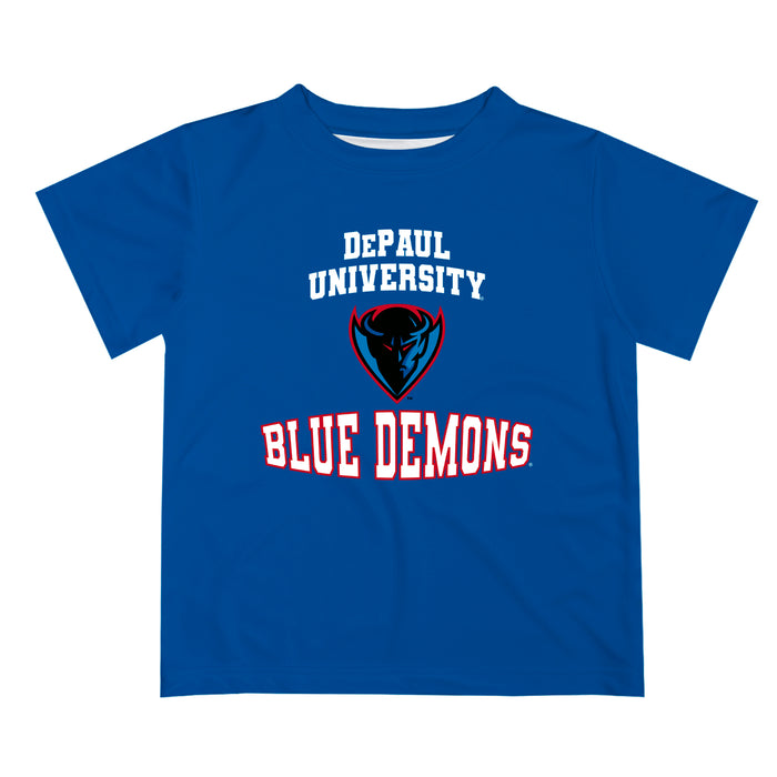 Depaul Blue Demons Vive La Fete Boys Game Day V3 Blue Short Sleeve Tee Shirt