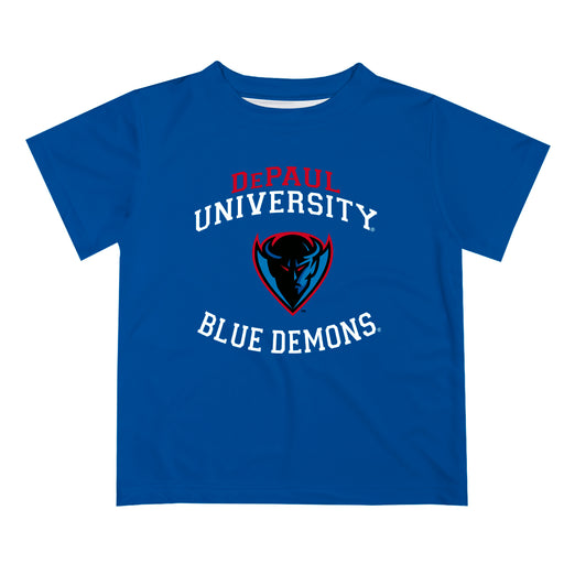 Depaul Blue Demons Vive La Fete Boys Game Day V1 Blue Short Sleeve Tee Shirt