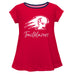 Utah Tech Trailblazers Vive La Fete Girls Game Day Short Sleeve Red Top with School Logo and Name