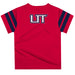 Utah Tech Trailblazers Vive La Fete Boys Game Day Red Short Sleeve Tee with Stripes on Sleeves - Vive La Fête - Online Apparel Store