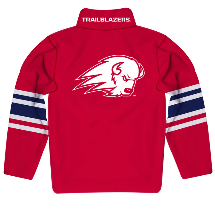 Utah Tech Trailblazers Vive La Fete Game Day Red Quarter Zip Pullover Stripes on Sleeves - Vive La Fête - Online Apparel Store