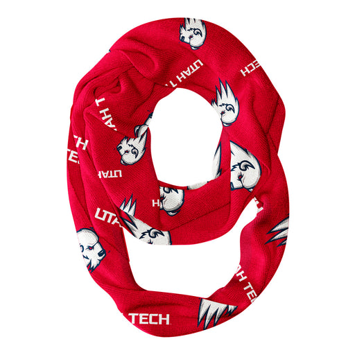Utah Tech Trailblazers Vive La Fete Repeat Logo Game Day Collegiate Women Light Weight Ultra Soft Infinity Scarf
