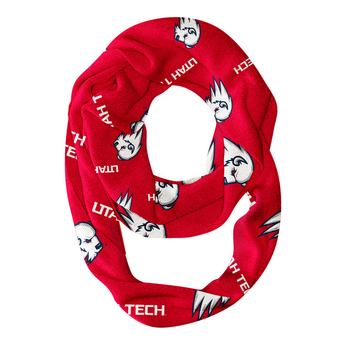 Utah Tech Trailblazers Vive La Fete Repeat Logo Game Day Collegiate Women Light Weight Ultra Soft Infinity Scarf