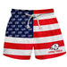 Utah Tech Trailblazers Vive La Fete Game Day Red White Blue Flag Swimtrunks V1
