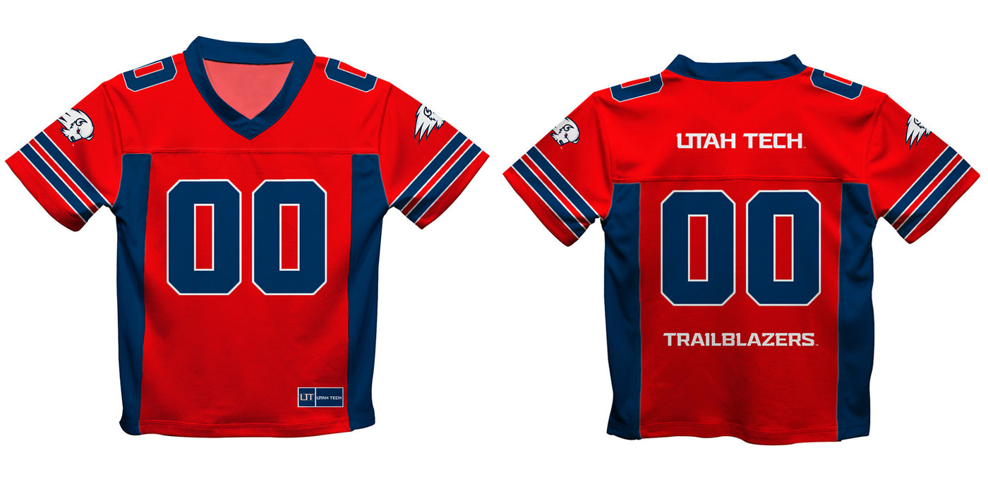 Utah Tech University Trailblazers Vive La Fete Game Day Red Boys Fashion Football T-Shirt - Vive La Fête - Online Apparel Store