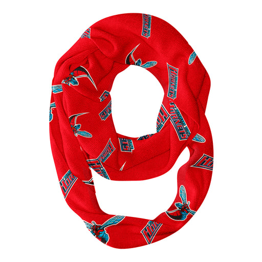 Delaware State Hornets Vive La Fete Repeat Logo Game Day Collegiate Women Light Weight Ultra Soft Infinity Scarf
