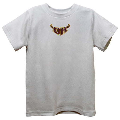 Cal State Dominguez Hills DH Toros CSUDH Embroidered White Short Sleeve Boys Tee Shirt