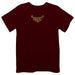 Cal State Dominguez Hills DH Toros CSUDH Embroidered Maroon knit Short Sleeve Boys Tee Shirt