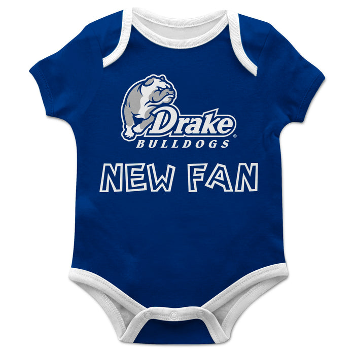 Drake University Bulldogs Vive La Fete Infant Game Day Blue Short Sleeve Onesie New Fan Logo and Mascot Bodysuit - Vive La Fête - Online Apparel Store
