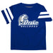 Drake University Bulldogs Vive La Fete Boys GameDay Blue Short Sleeve Tee with Stripes on Sleeves - Vive La Fête - Online Apparel Store