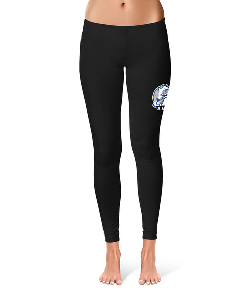 Drake Bulldogs Vive La Fete Game Day Collegiate Large Logo on Thigh Women Black Yoga Leggings 2.5 Waist Tights" - Vive La Fête - Online Apparel Store