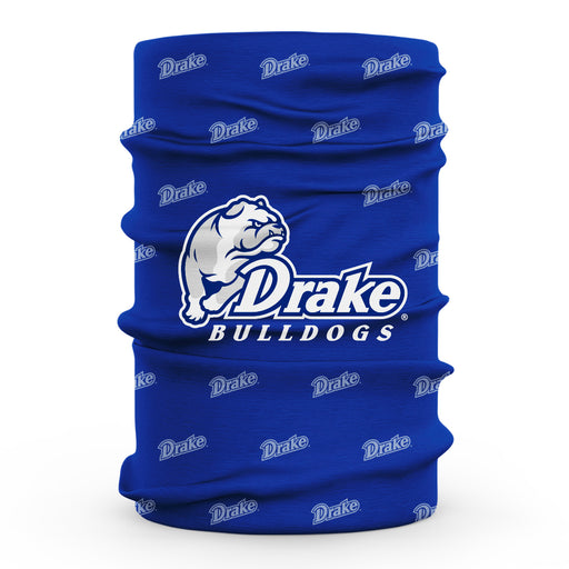 Drake University Bulldogs Vive La Fete All Over Logo Game Day  Collegiate Face Cover Soft 4-Way Stretch Neck Gaiter - Vive La Fête - Online Apparel Store