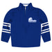 Drake University Bulldogs Vive La Fete Game Day Blue Quarter Zip Pullover Stripes on Sleeves - Vive La Fête - Online Apparel Store
