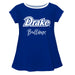 Drake University Bulldogs Vive La Fete Girls Game Day Short Sleeve Blue Top with School Logo and Name - Vive La Fête - Online Apparel Store