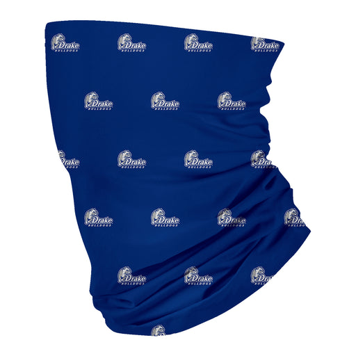 Drake Bulldogs Vive La Fete All Over Logo Game Day Collegiate Face Cover Soft 4-Way Stretch Two Ply Neck Gaiter - Vive La Fête - Online Apparel Store