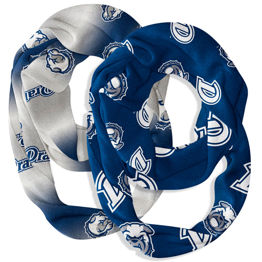 Drake Bulldogs Vive La Fete All Over Logo Game Day Collegiate Women Set of 2 Light Weight Ultra Soft Infinity Scarfs