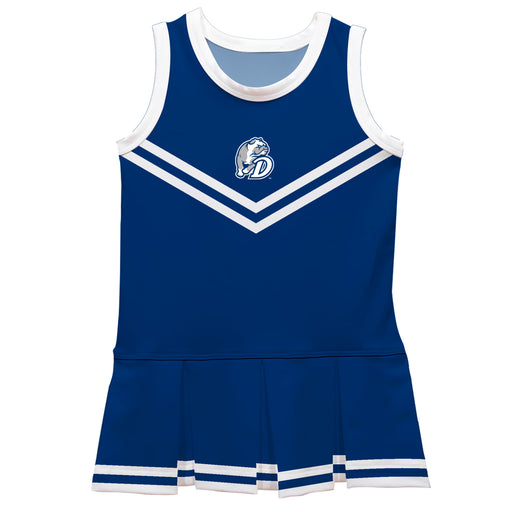 Drake University Bulldogs Vive La Fete Game Day Blue Sleeveless Cheerleader Dress
