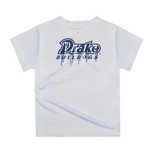 Drake Bulldogs Original Dripping Basketball Blue T-Shirt by Vive La Fete - Vive La Fête - Online Apparel Store