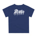 Drake Bulldogs Original Dripping Basketball Blue T-Shirt by Vive La Fete - Vive La Fête - Online Apparel Store