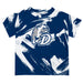 Drake University Bulldogs Vive La Fete Boys Game Day Blue Short Sleeve Tee Paint Brush