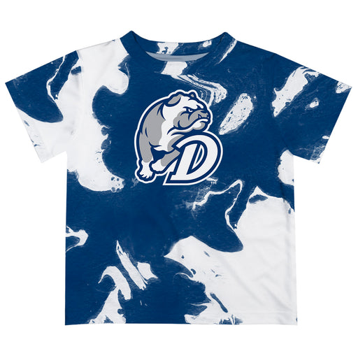 Drake University Bulldogs Vive La Fete Marble Boys Game Day Blue Short Sleeve Tee