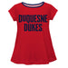 Duquesne Dukes Vive La Fete Girls Game Day Short Sleeve Red Top with School Name - Vive La Fête - Online Apparel Store