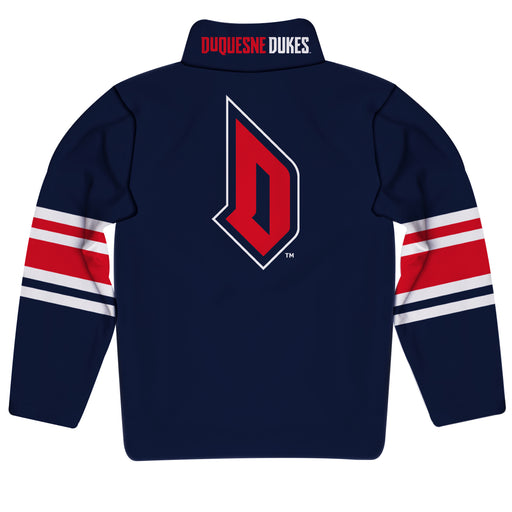 Duquesne Dukes Vive La Fete Game Day Blue Quarter Zip Pullover Stripes on Sleeves - Vive La Fête - Online Apparel Store