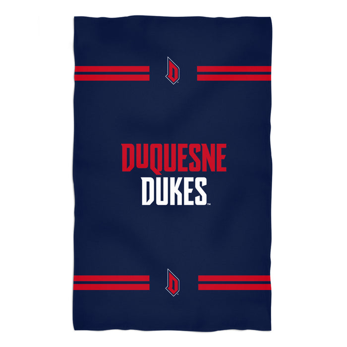 Duquesne Dukes Vive La Fete Game Day Absorvent Premium Blue Beach Bath Towel 51 x 32" Logo and Stripes" - Vive La Fête - Online Apparel Store