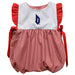 Duquesne Dukes Embroidered Red Cardinal Gingham Short Sleeve Girls Bubble