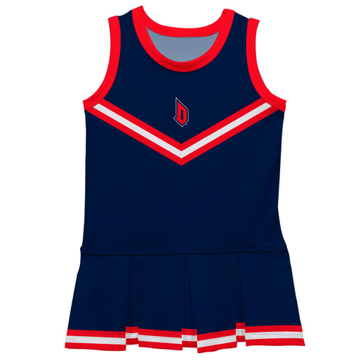 Duquesne Dukes Vive La Fete Game Day Blue Sleeveless Cheerleader Dress