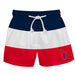 Duquesne Dukes Vive La Fete Blue White Red Stripes Swimtrunks V1