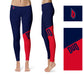 Duquesne Dukes Vive La Fete Game Day Collegiate Leg Color Block Women Blue Red Yoga Leggings - Vive La Fête - Online Apparel Store