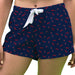 Duquesne Dukes Vive La Fete Game Day All Over Logo Women Blue Lounge Shorts