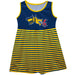 Drexel University Dragons Vive La Fete Girls Game Day Sleeveless Tank Dress Solid Blue Logo Stripes on Skirt - Vive La Fête - Online Apparel Store