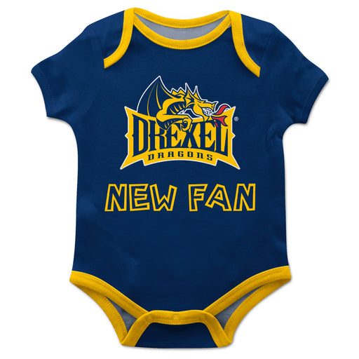 Drexel University Dragons Vive La Fete Infant Game Day Blue Short Sleeve Onesie New Fan Logo and Mascot Bodysuit - Vive La Fête - Online Apparel Store