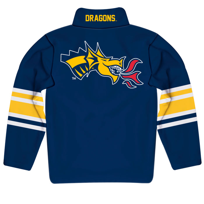 Drexel University Dragons Vive La Fete Game Day Blue Quarter Zip Pullover Stripes on Sleeves - Vive La Fête - Online Apparel Store