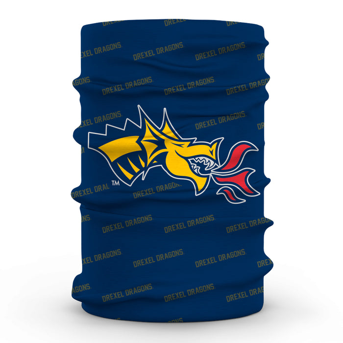Drexel Dragons Vive La Fete All Over Logo Game Day Collegiate Face Cover Soft 4 Way Stretch Neck Gaiter - Vive La Fête - Online Apparel Store